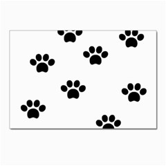 Dog Paw Print T- Shirt Paw Pattern 6 Postcards 5  X 7  (pkg Of 10) by EnriqueJohnson