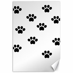 Dog Paw Print T- Shirt Paw Pattern 6 Canvas 24  X 36  by EnriqueJohnson