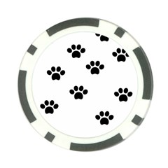 Dog Paw Print T- Shirt Paw Pattern 6 Poker Chip Card Guard by EnriqueJohnson