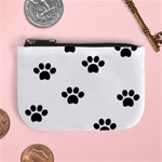 Dog Paw Print T- Shirt Paw Pattern 6 Mini Coin Purse Front