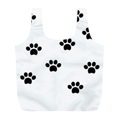 Dog Paw Print T- Shirt Paw Pattern 6 Full Print Recycle Bag (l) by EnriqueJohnson