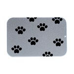 Dog Paw Print T- Shirt Paw Pattern 6 Open Lid Metal Box (Silver)   Front