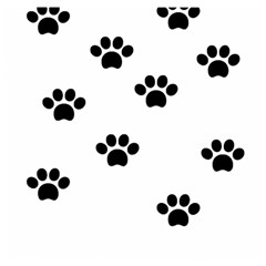 Dog Paw Print T- Shirt Paw Pattern 6 Wooden Puzzle Square by EnriqueJohnson