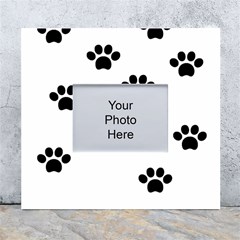 Dog Paw Print T- Shirt Paw Pattern 6 White Wall Photo Frame 5  X 7  by EnriqueJohnson