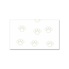 Dog Paw Print T- Shirt Paw Pattern T- Shirt Sticker (rectangular) by EnriqueJohnson