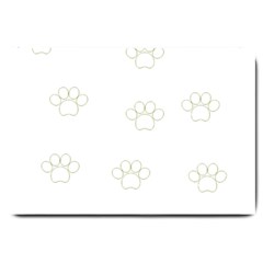 Dog Paw Print T- Shirt Paw Pattern T- Shirt Large Doormat by EnriqueJohnson