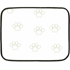 Dog Paw Print T- Shirt Paw Pattern T- Shirt Two Sides Fleece Blanket (mini) by EnriqueJohnson