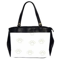 Dog Paw Print T- Shirt Paw Pattern T- Shirt Oversize Office Handbag (2 Sides) by EnriqueJohnson