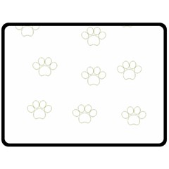 Dog Paw Print T- Shirt Paw Pattern T- Shirt Fleece Blanket (large) by EnriqueJohnson