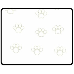 Dog Paw Print T- Shirt Paw Pattern T- Shirt Fleece Blanket (medium) by EnriqueJohnson