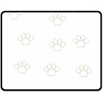 Dog Paw Print T- Shirt Paw Pattern T- Shirt Fleece Blanket (Medium) 60 x50  Blanket Front