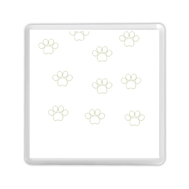 Dog Paw Print T- Shirt Paw Pattern T- Shirt Memory Card Reader (Square)