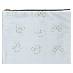 Dog Paw Print T- Shirt Paw Pattern T- Shirt Cosmetic Bag (xxxl) by EnriqueJohnson