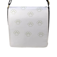 Dog Paw Print T- Shirt Paw Pattern T- Shirt Flap Closure Messenger Bag (l) by EnriqueJohnson