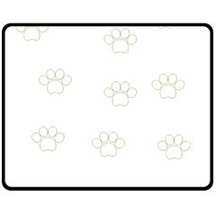 Dog Paw Print T- Shirt Paw Pattern T- Shirt Two Sides Fleece Blanket (medium) by EnriqueJohnson