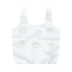 Dog Paw Print T- Shirt Paw Pattern T- Shirt Full Print Recycle Bag (m) by EnriqueJohnson