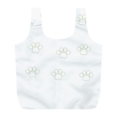 Dog Paw Print T- Shirt Paw Pattern T- Shirt Full Print Recycle Bag (l) by EnriqueJohnson