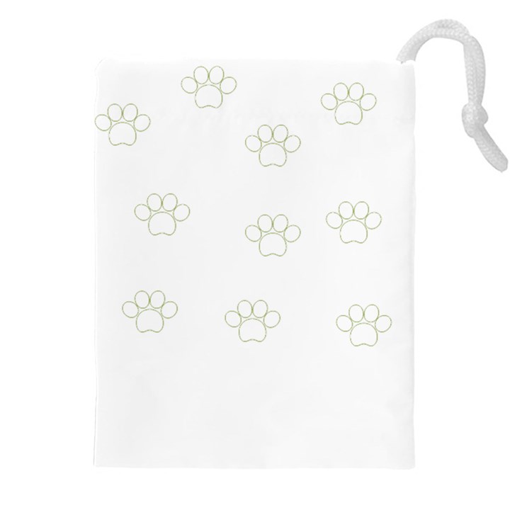 Dog Paw Print T- Shirt Paw Pattern T- Shirt Drawstring Pouch (5XL)