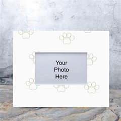 Dog Paw Print T- Shirt Paw Pattern T- Shirt White Tabletop Photo Frame 4 x6  by EnriqueJohnson