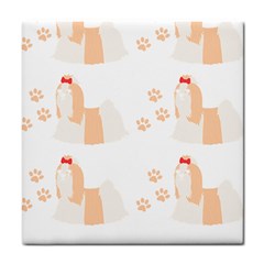 Dog Shih Tzu T- Shirtshih Tzu Dog Pattern T- Shirt Tile Coaster by EnriqueJohnson