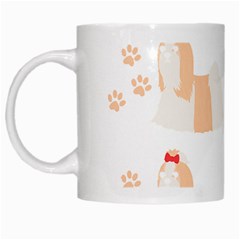 Dog Shih Tzu T- Shirtshih Tzu Dog Pattern T- Shirt White Mug