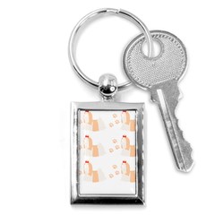 Dog Shih Tzu T- Shirtshih Tzu Dog Pattern T- Shirt Key Chain (Rectangle)