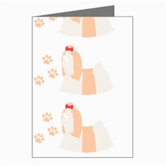 Dog Shih Tzu T- Shirtshih Tzu Dog Pattern T- Shirt Greeting Card by EnriqueJohnson