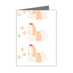 Dog Shih Tzu T- Shirtshih Tzu Dog Pattern T- Shirt Mini Greeting Card by EnriqueJohnson