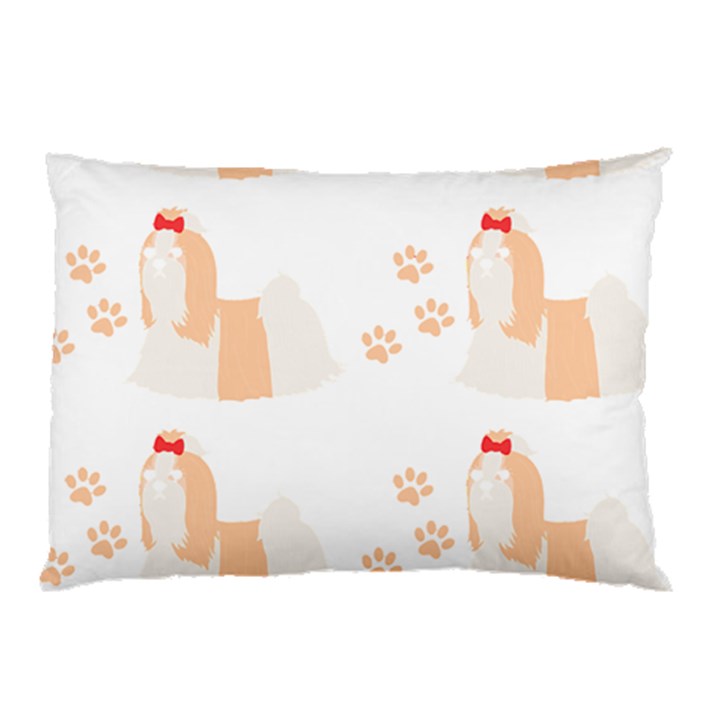 Dog Shih Tzu T- Shirtshih Tzu Dog Pattern T- Shirt Pillow Case