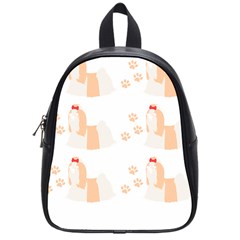 Dog Shih Tzu T- Shirtshih Tzu Dog Pattern T- Shirt School Bag (Small)