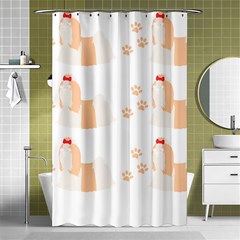 Dog Shih Tzu T- Shirtshih Tzu Dog Pattern T- Shirt Shower Curtain 48  X 72  (small)  by EnriqueJohnson