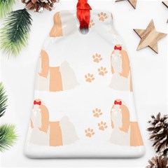 Dog Shih Tzu T- Shirtshih Tzu Dog Pattern T- Shirt Ornament (Bell)