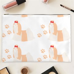 Dog Shih Tzu T- Shirtshih Tzu Dog Pattern T- Shirt Cosmetic Bag (XXL)