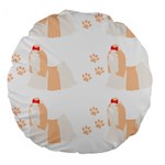 Dog Shih Tzu T- Shirtshih Tzu Dog Pattern T- Shirt Large 18  Premium Round Cushions Front