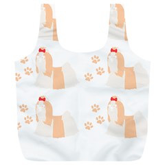 Dog Shih Tzu T- Shirtshih Tzu Dog Pattern T- Shirt Full Print Recycle Bag (XL)