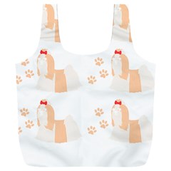 Dog Shih Tzu T- Shirtshih Tzu Dog Pattern T- Shirt Full Print Recycle Bag (XXL)