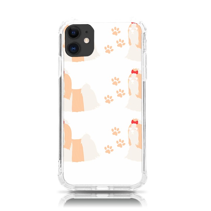 Dog Shih Tzu T- Shirtshih Tzu Dog Pattern T- Shirt iPhone 11 TPU UV Print Case