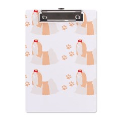 Dog Shih Tzu T- Shirtshih Tzu Dog Pattern T- Shirt A5 Acrylic Clipboard by EnriqueJohnson