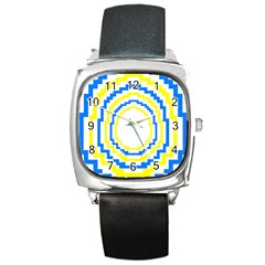 Easter Eggs T- Shirt Easter Eggs Pattern T- Shirt Square Metal Watch