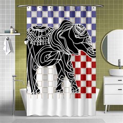 Elephant Art T- Shirtelephant T- Shirt Shower Curtain 48  X 72  (small)  by EnriqueJohnson