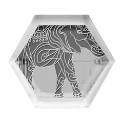 Elephant Art T- Shirtelephant T- Shirt Hexagon Wood Jewelry Box by EnriqueJohnson