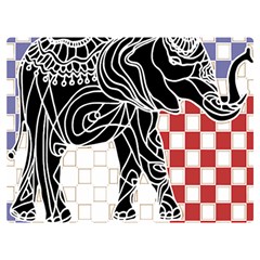 Elephant Art T- Shirtelephant T- Shirt Two Sides Premium Plush Fleece Blanket (extra Small)