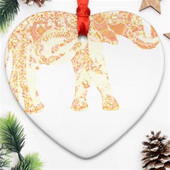 Elephant Lover T- Shirtelephant T- Shirt Heart Ornament (two Sides) by EnriqueJohnson