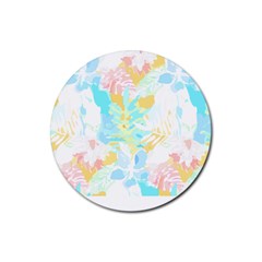 Fashion T- Shirt Fashion Tropical Pattern T- Shirt Rubber Coaster (round) by EnriqueJohnson