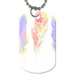 Feathers Design T- Shirtfeathers T- Shirt (1) Dog Tag (two Sides) by EnriqueJohnson