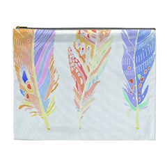 Feathers Design T- Shirtfeathers T- Shirt (1) Cosmetic Bag (xl) by EnriqueJohnson