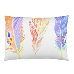 Feathers Design T- Shirtfeathers T- Shirt (1) Pillow Case (two Sides) by EnriqueJohnson