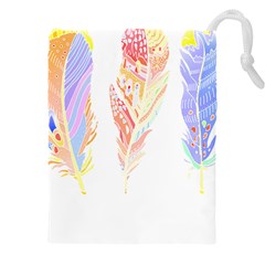 Feathers Design T- Shirtfeathers T- Shirt (1) Drawstring Pouch (4xl) by EnriqueJohnson