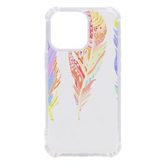 Feathers Design T- Shirtfeathers T- Shirt (1) Iphone 13 Pro Tpu Uv Print Case