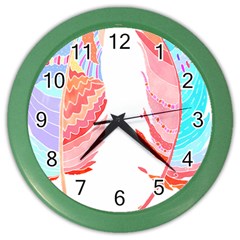 Feathers Design T- Shirtfeathers T- Shirt (2) Color Wall Clock by EnriqueJohnson